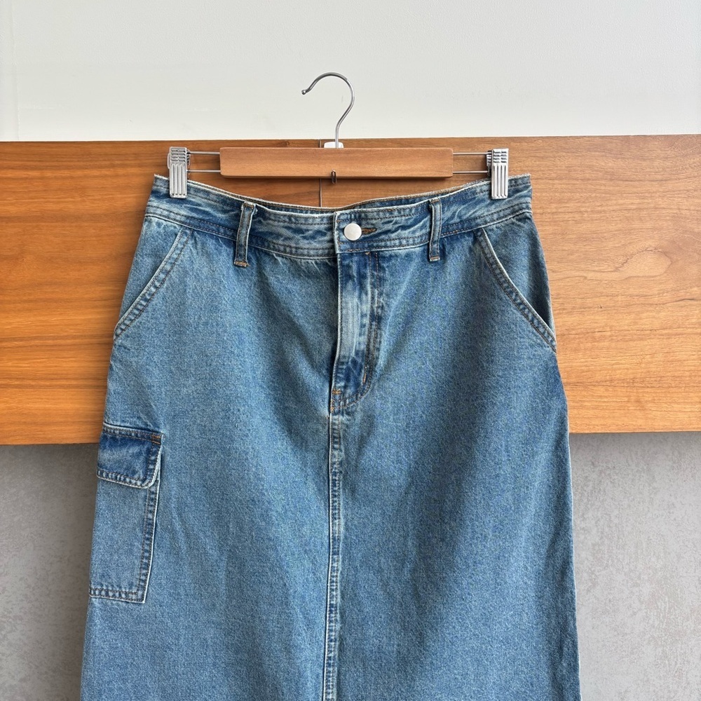 All row Jules Denim Skirt, Size L - Picture 7 of 16